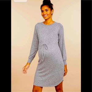 Motherhood Maternity long sleeve crew neck dress